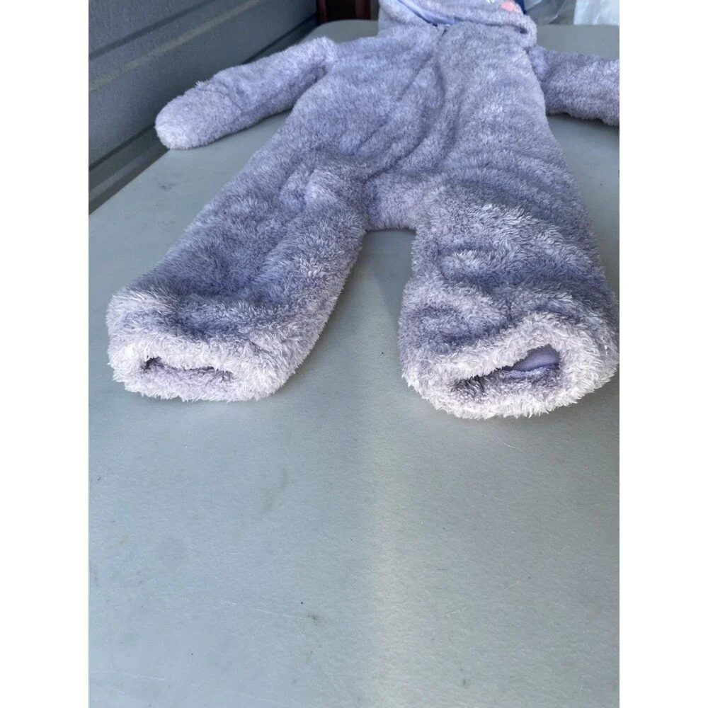 Koala Baby 18-24M Purple Cat Princess Pram Suit Plush Hooded Bunting Crown Fuzzy